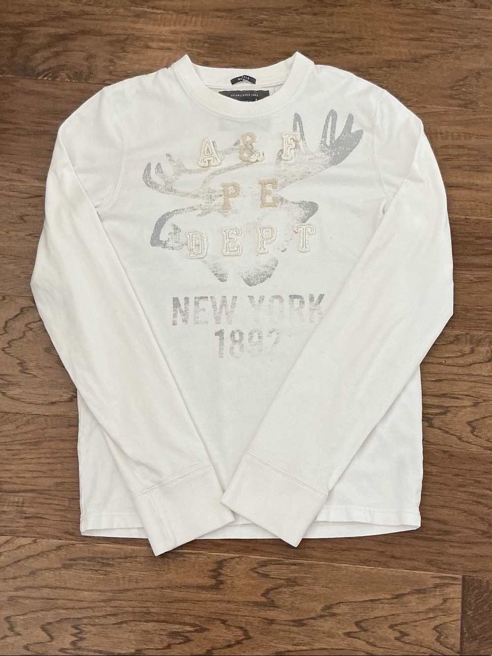 Abercrombie & Fitch Men’s Vintage S Y2K Crewneck Athletic Dept. Moose Graphic